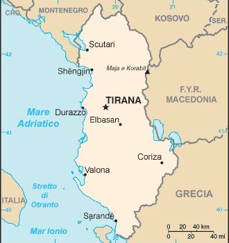 albania cartina